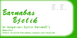 barnabas bjelik business card